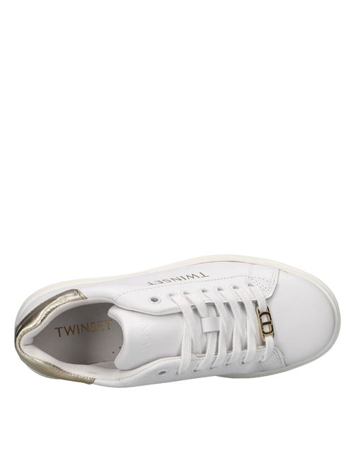 Sneakers in pelle TWINSET | 251GCJ010 12173BIANCO-PLATINO